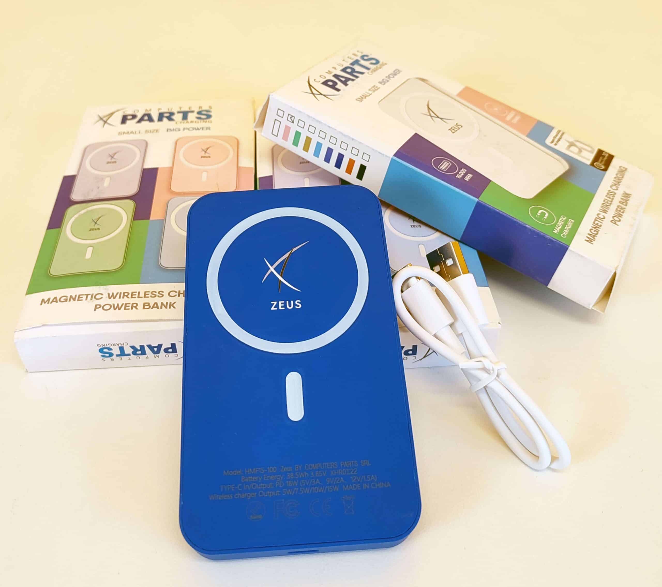 Zeus Power Bank MagSafe 10.000 mAh Ricarica Wireless Qualcomm Quick Charge 3.0 Compatibile con Iphone Samsung Xiaomi Huawei Zeus Power Bank MagSafe 10.000 mAh Ricarica Wireless Qualcomm Quick Charge 3.0 Compatibile con Iphone Samsung Xiaomi Huawei